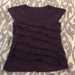Cap sleeve ruffle layer top